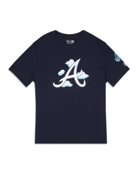 [13090930] Atlanta Braves Cloud Navy Men's T-shirts