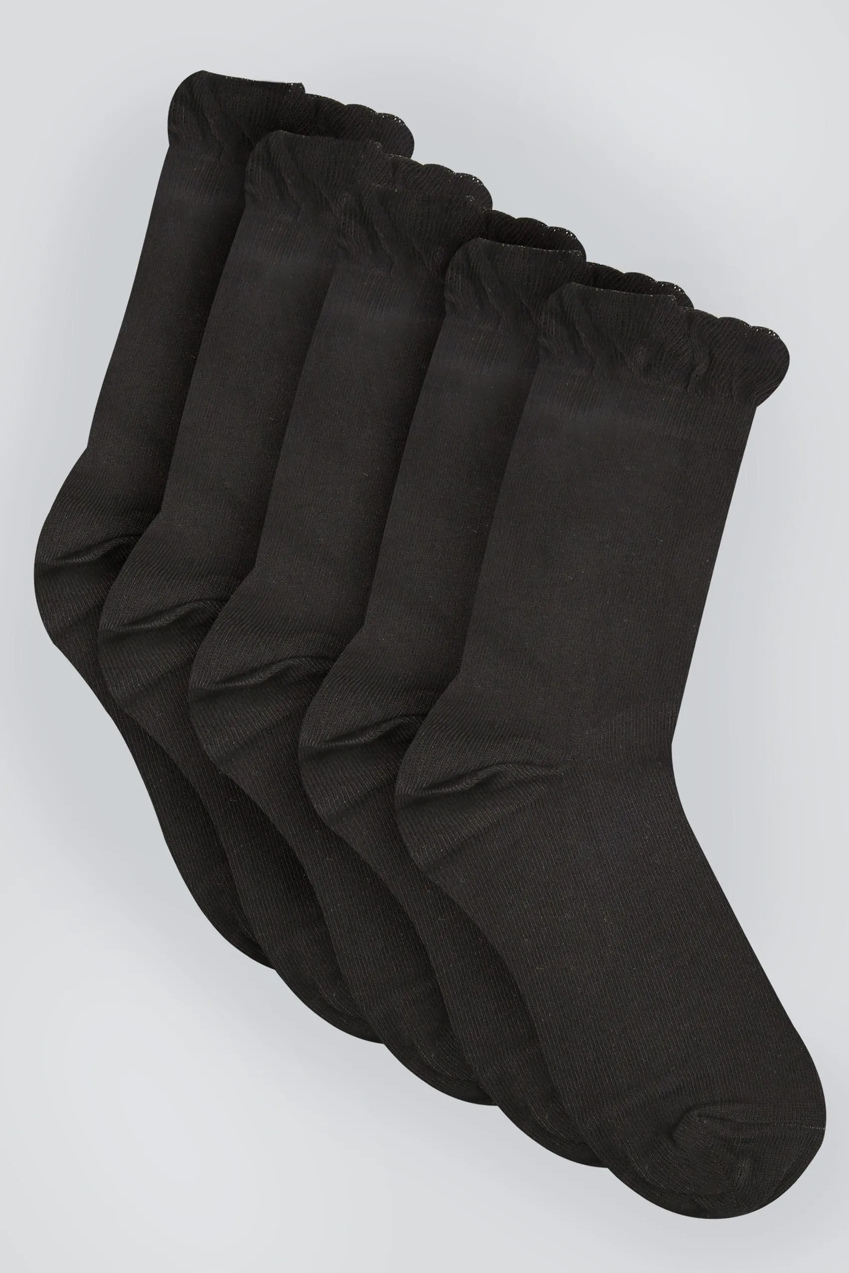 5 PACK Black Ankle Socks