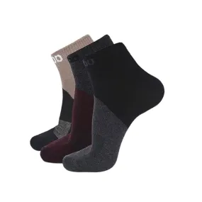 Adidas Men's Flat Knit Low Cut Socks (Chalky Brown/Black/ Anthra Melange)