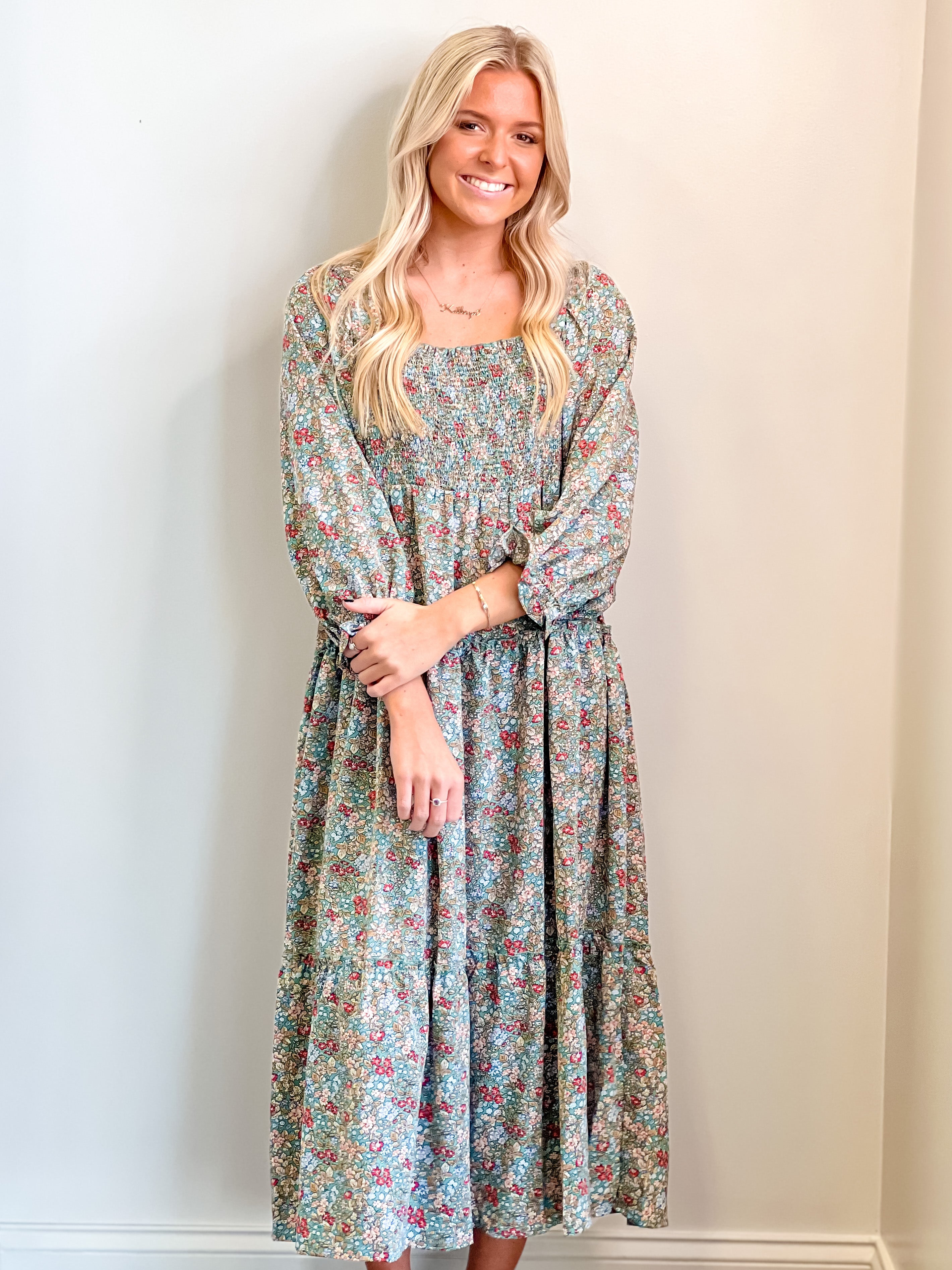 Alyson Floral Smocked Tiered Maxi Dress