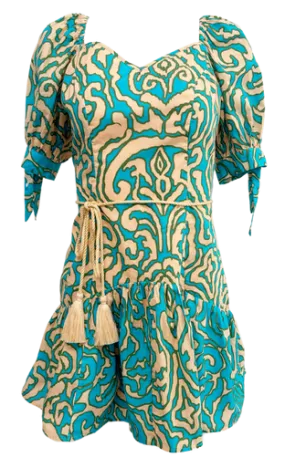 Anna Cate Emery Dress, Teal Block