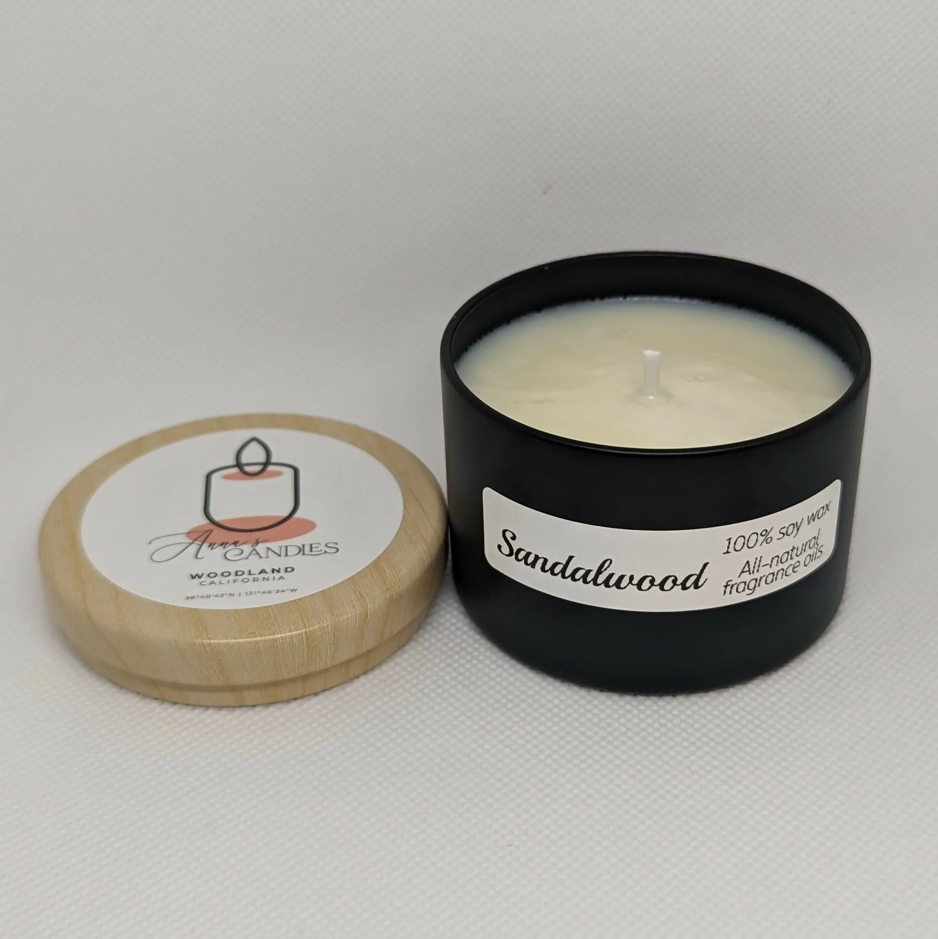 Anna's Candles - Sandalwood White Wax Candle