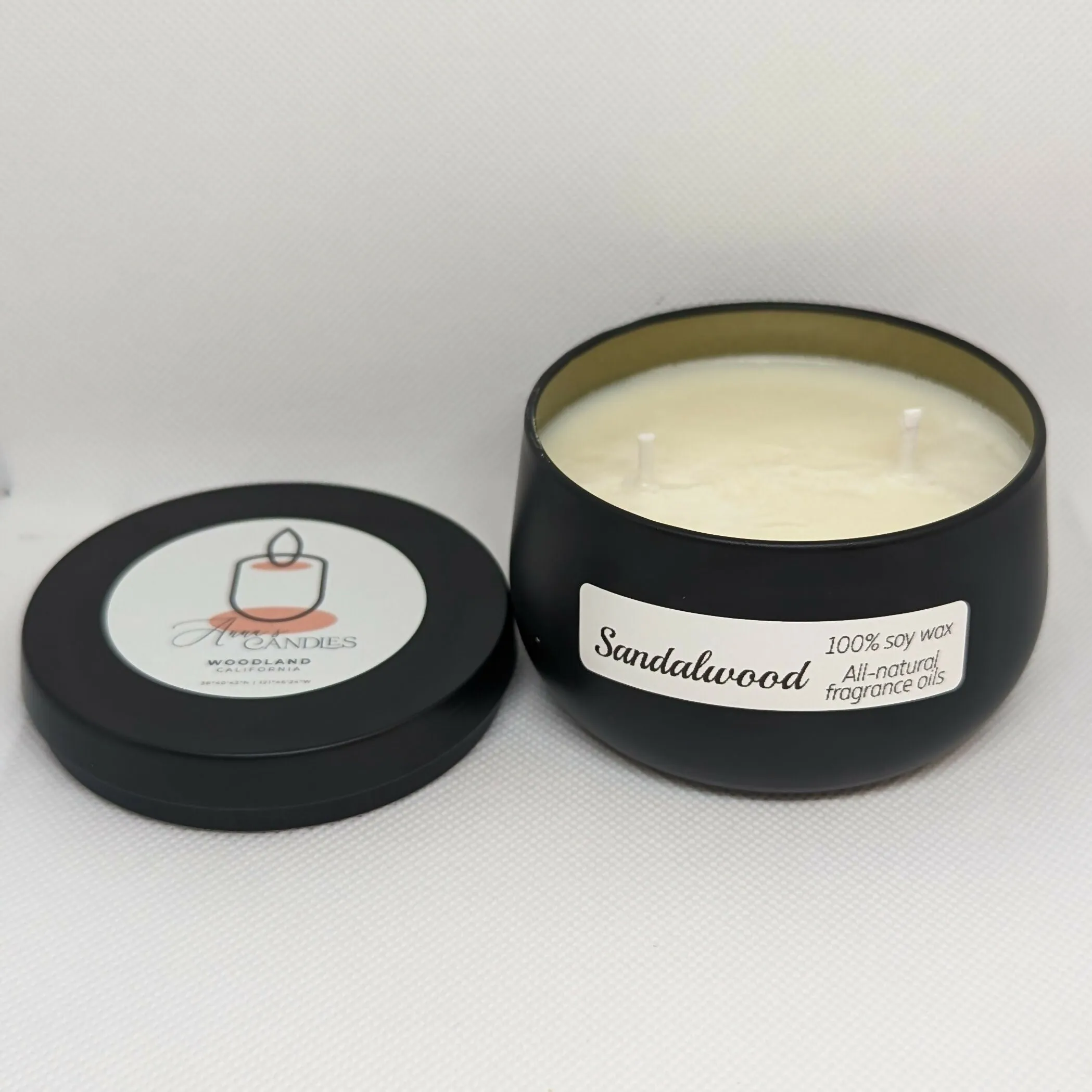 Anna's Candles - Sandalwood White Wax Candle