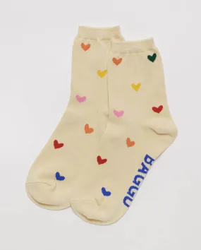 Baggu: Crew Sock - Hearts