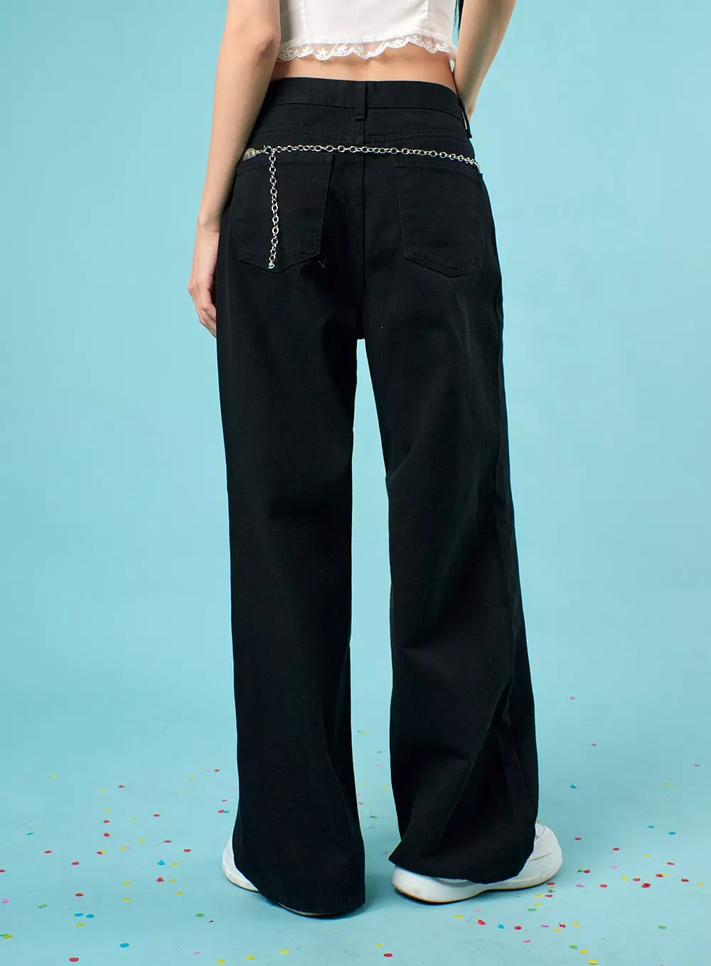 Basic Wide-Leg Pants IJ430