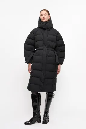 Black Tech Puffer Coat