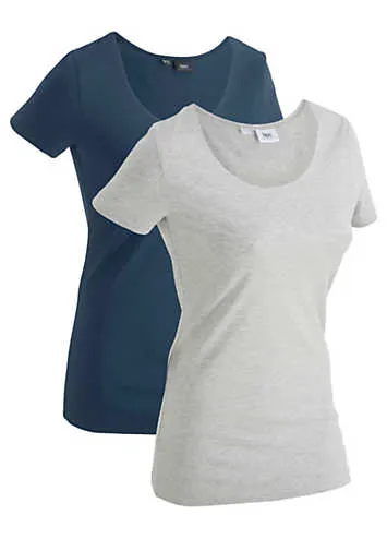 bonprix Pack of 2 Extra Long T-Shirts | Grattan