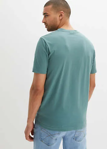 bonprix Pack of 2 Henley Short Sleeve T-Shirts | Grattan