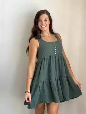 Breeze Button Down Baby Doll Dress