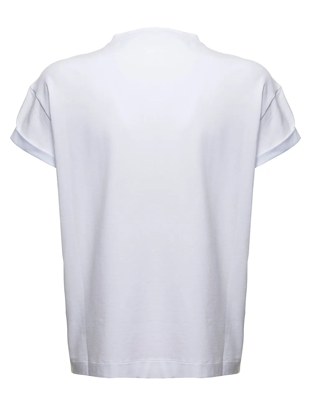 Brunello Cucinelli Rolled Sleeved Straight Hem T-Shirt