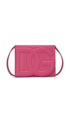 Calfskin Dg Logo Bag Crossbody Bag - Pink