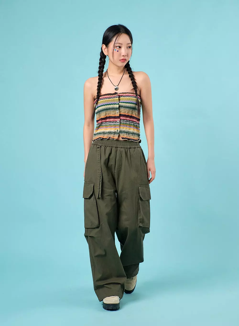 Cargo Wide-Leg Pants IJ430