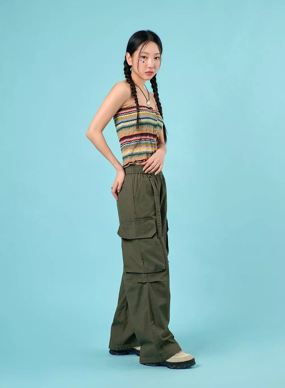 Cargo Wide-Leg Pants IJ430