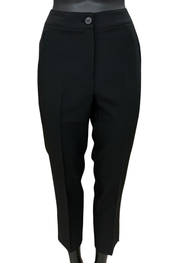 Charlie B Black Side Slit Tapered Leg Pants - C5495 838B