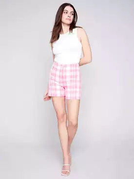 Charlie B Lt. Punch Yarn Dye Check Shorts - C8058 836B