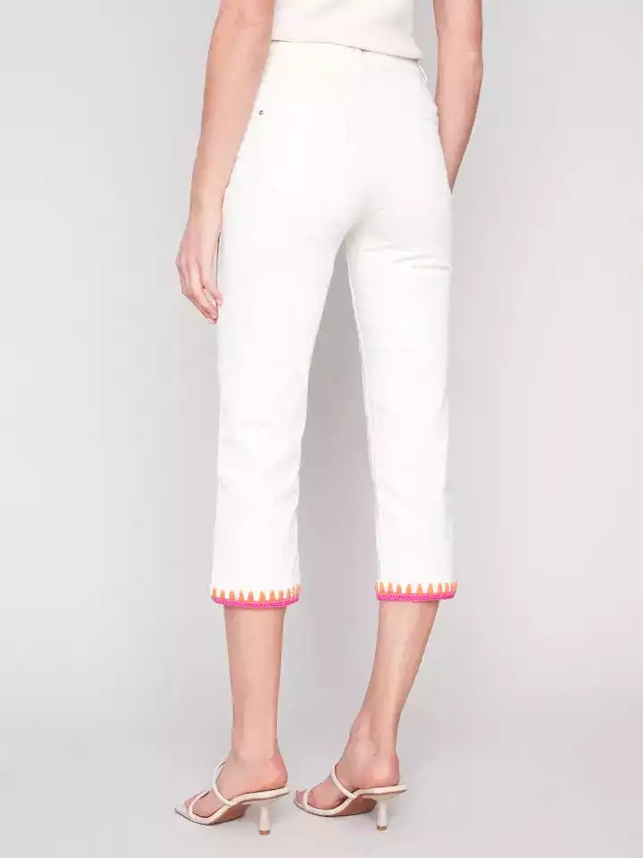 Charlie B Natural Straight Leg Twill Pant - C5501 618A