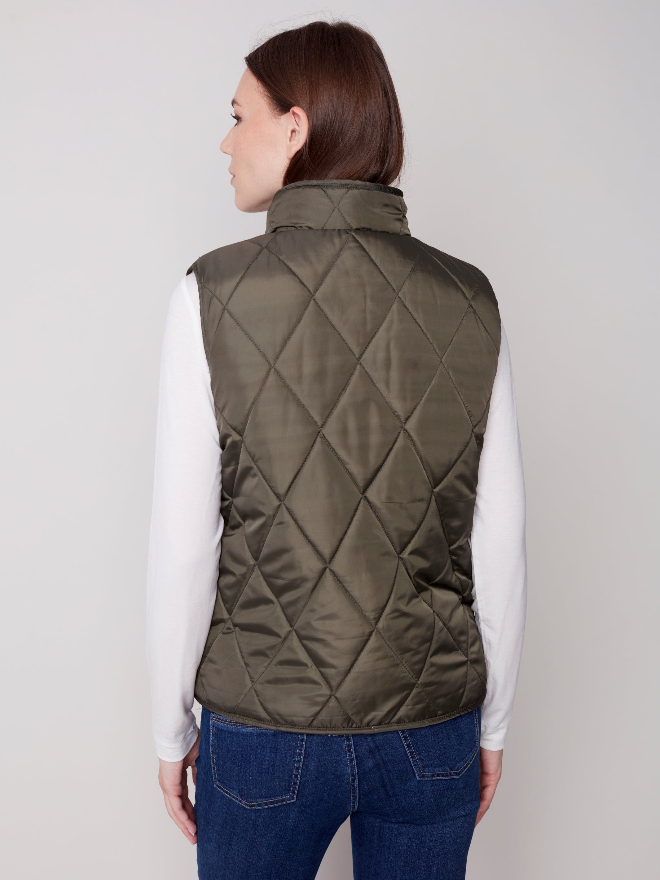 Charlie B Reversible Sherpa Puffer Vest - C6285