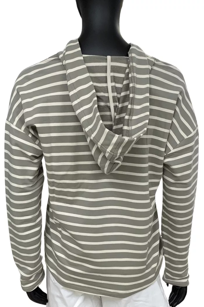 Charlie B V Neck Stripe Shirt - C1351 766B