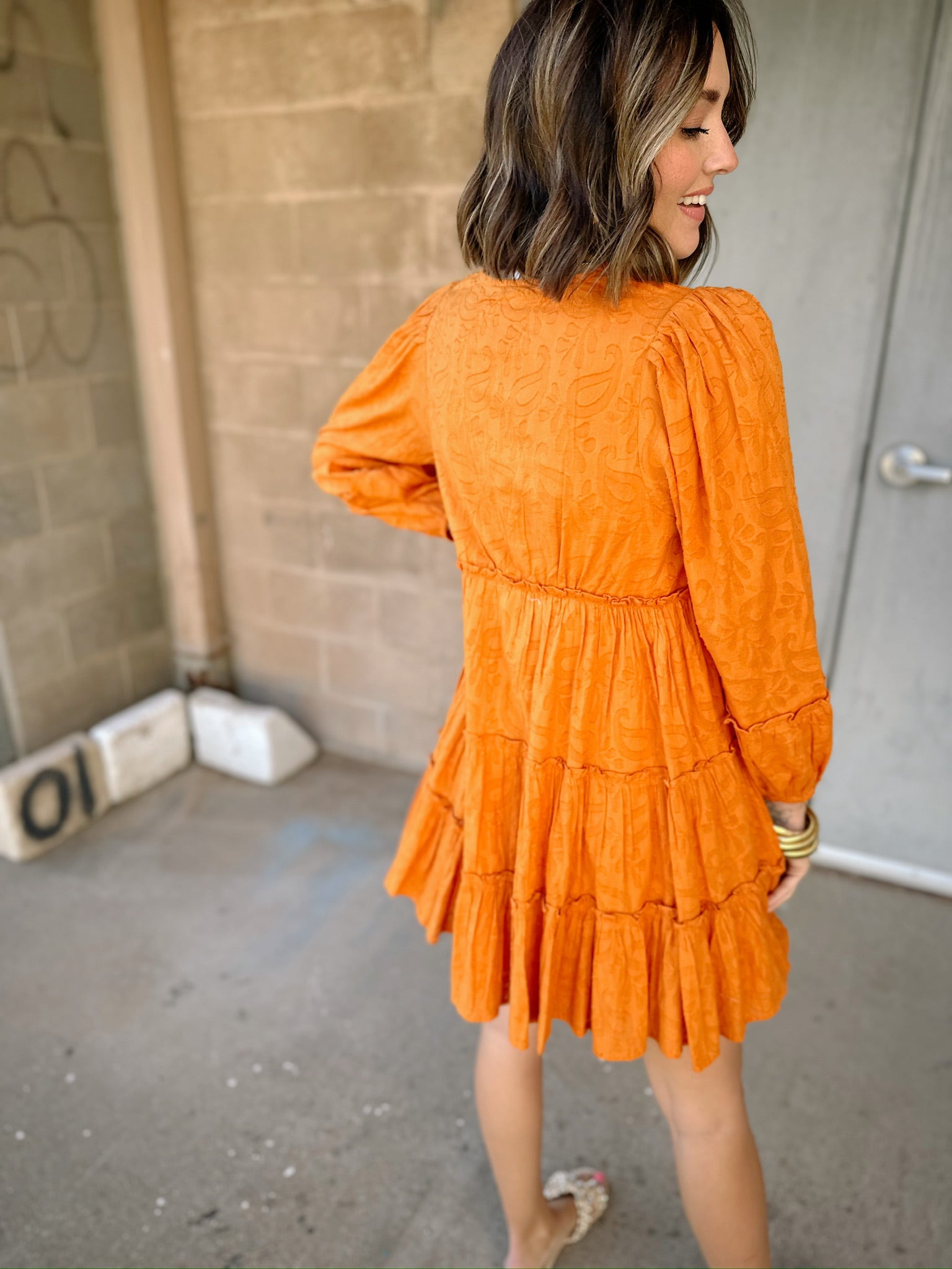 Cleobella Blythe Mini Dress | Bright Orange