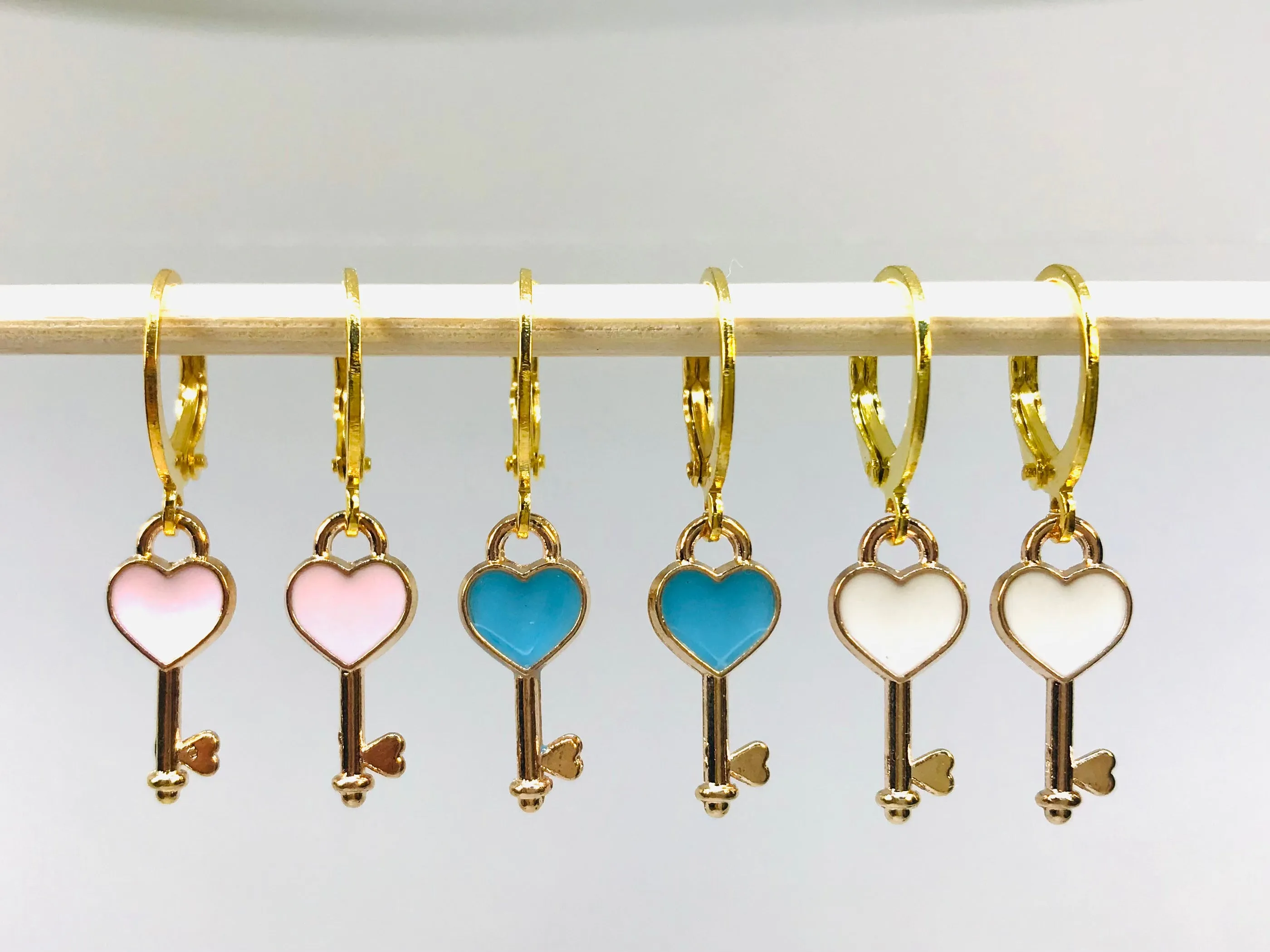 Dainty Love Key Earrings