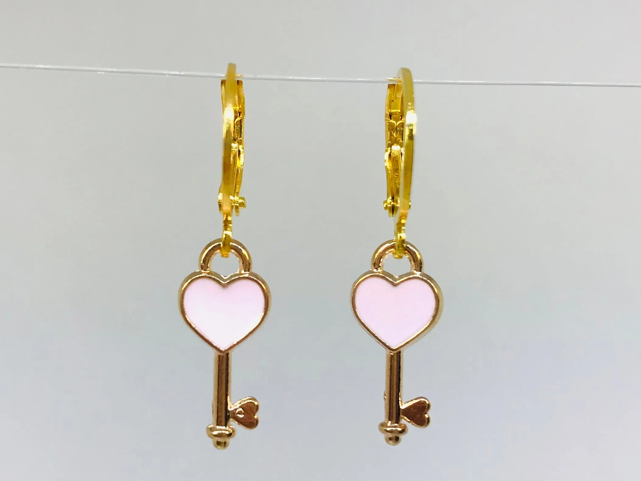 Dainty Love Key Earrings