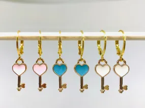 Dainty Love Key Earrings