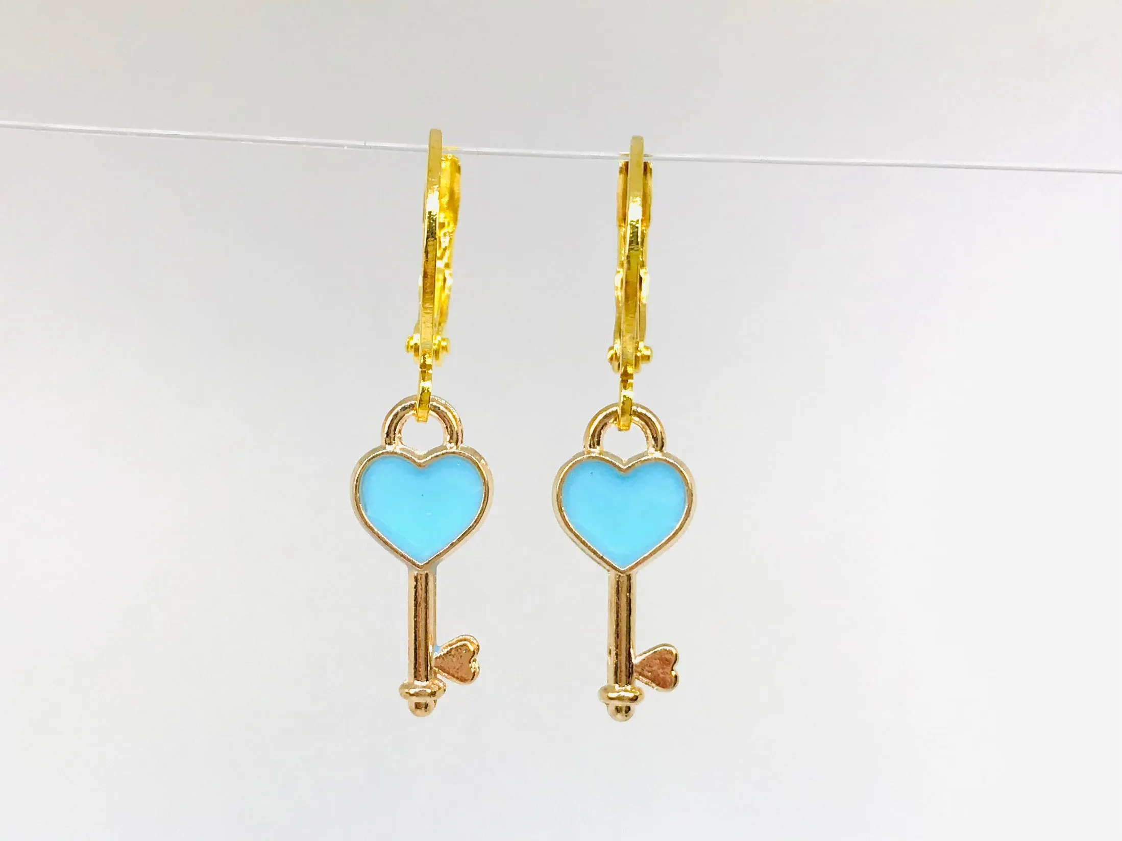 Dainty Love Key Earrings