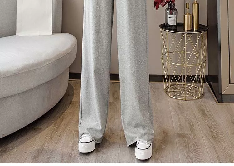 Drawstring Wide Leg Sweatpants dd13