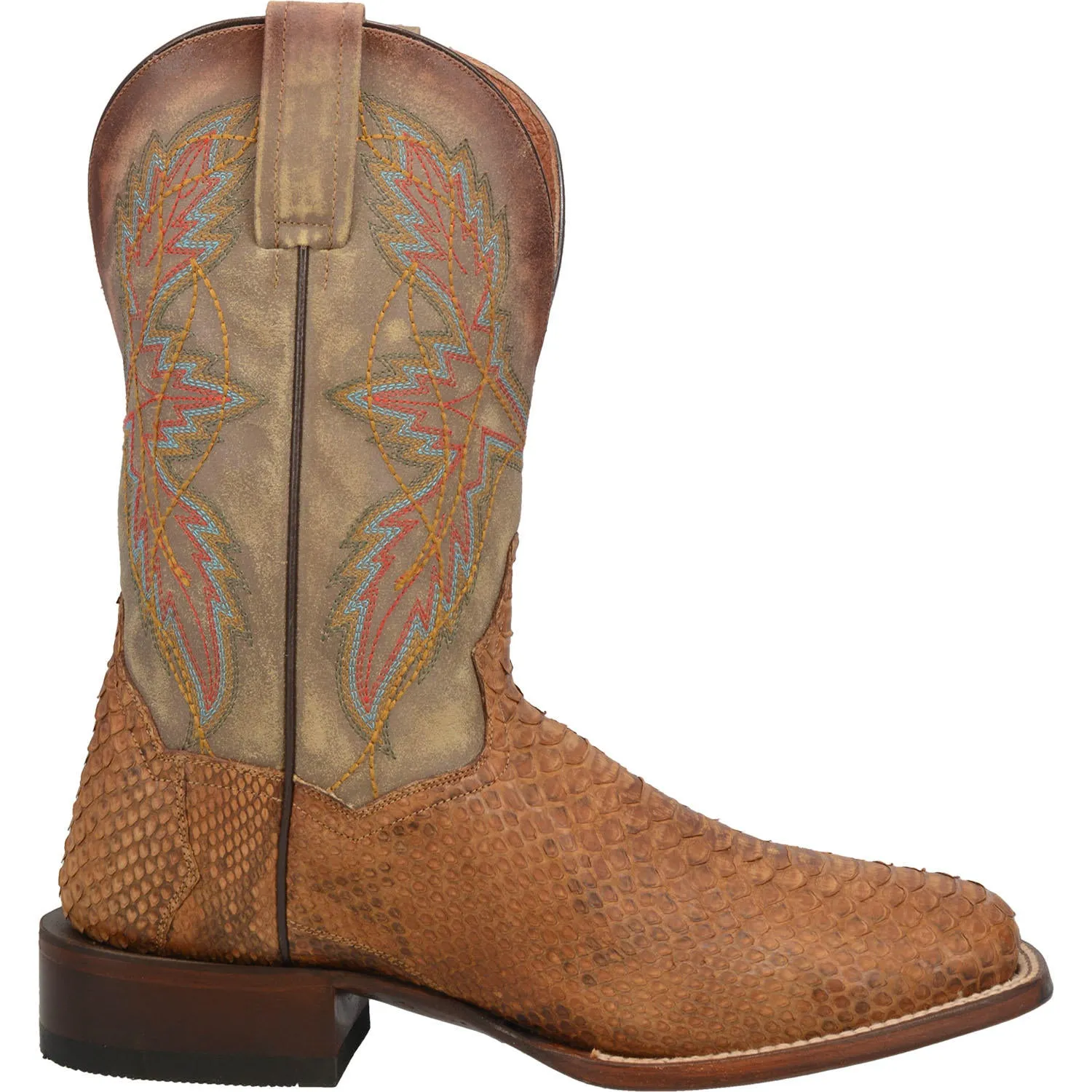 Dry Gulch Dan Post Mens Python Square Toe Boot TAN (DS) ~ PREORDER 12/25