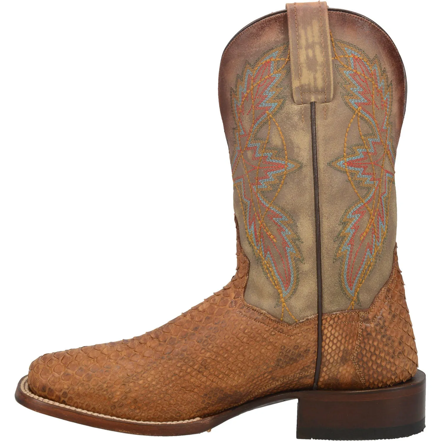 Dry Gulch Dan Post Mens Python Square Toe Boot TAN (DS) ~ PREORDER 12/25