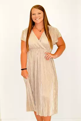 Ellie Metallic Mid Dress