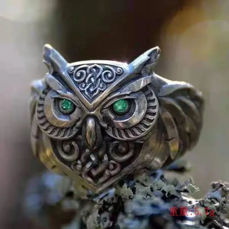 Fashion Men's Retro Owl Animal Ring Suitable for  Party  High-quality  European and American Personality Jewelry