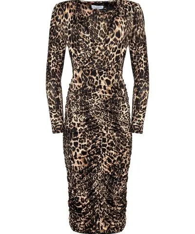 Forever Young the Label Women's Neutrals / Brown Layla Midi Leopard Dress