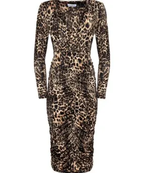 Forever Young the Label Women's Neutrals / Brown Layla Midi Leopard Dress