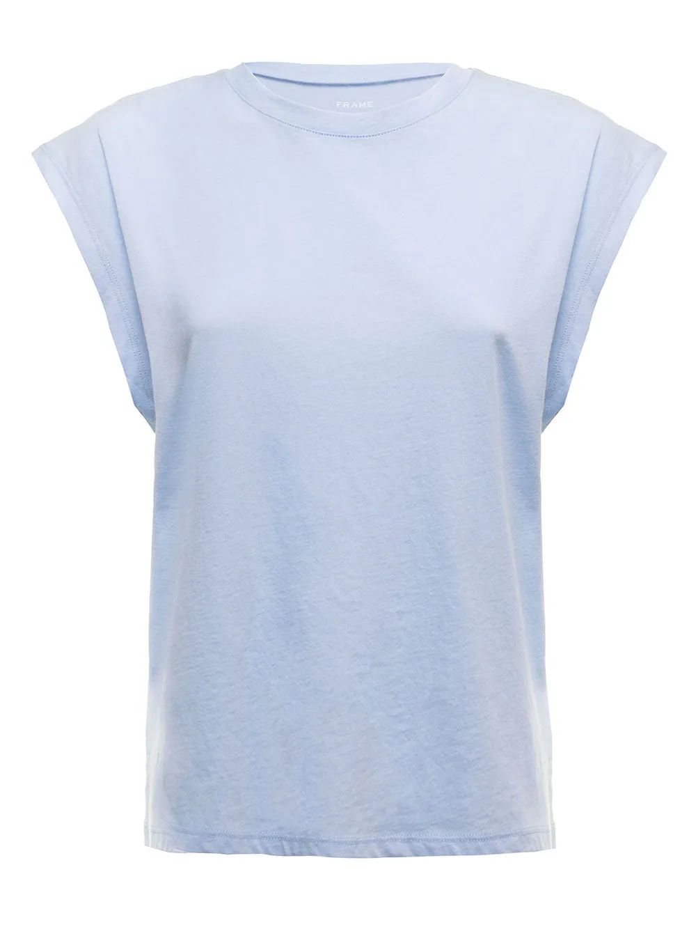 Frame Cap-Sleeved Straight Hem T-Shirt