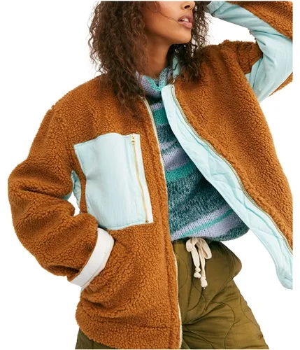 Free People Womens Rivington Sherpa Jacket