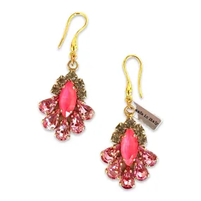 Fucsia and Flamingo Pink Statement Earrings