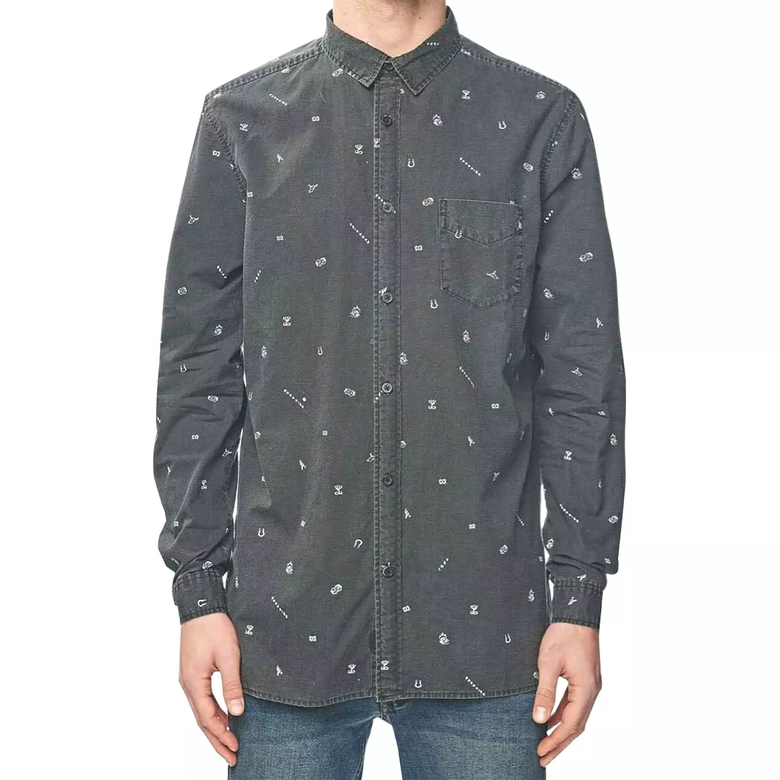 Globe Lost Vegas Men's Button Up Long-Sleeve Shirts (Brand New)