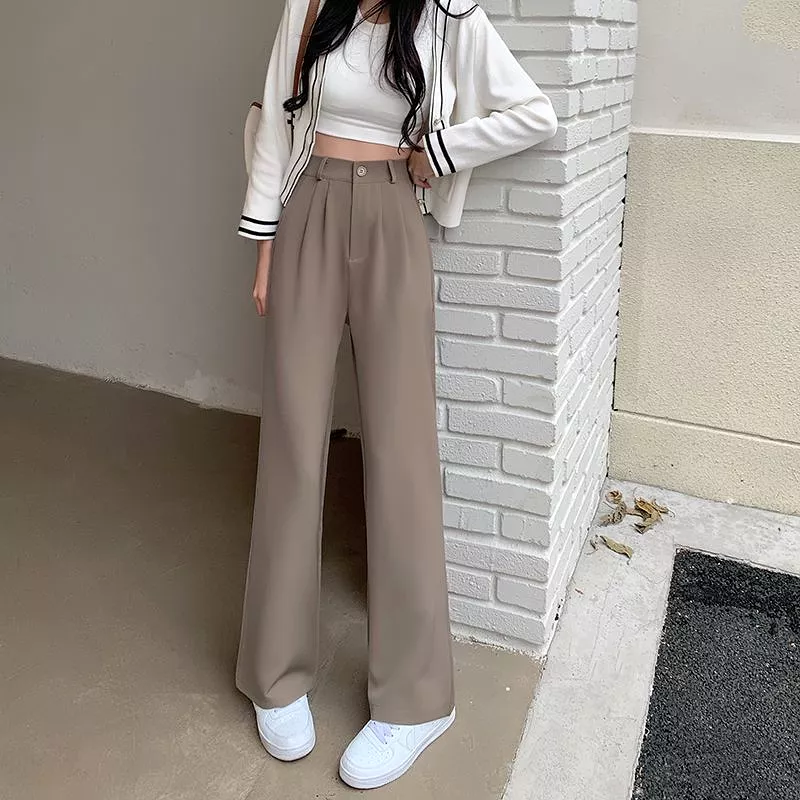 High Waist Wide Leg Dress Pants dd5