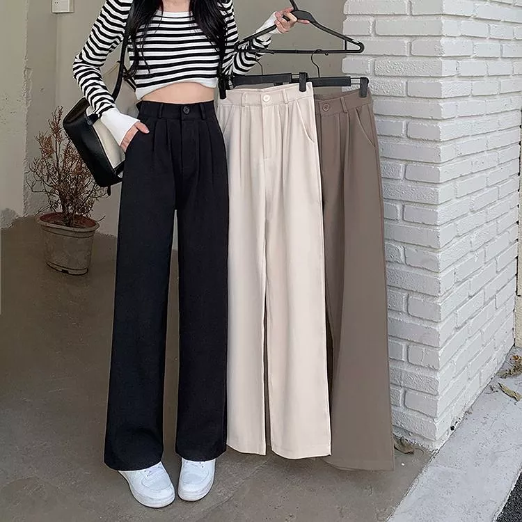 High Waist Wide Leg Dress Pants dd5