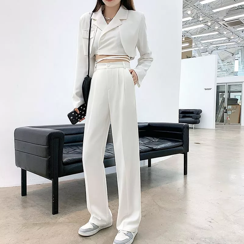 High-Waist Wide-Leg Trousers dd30