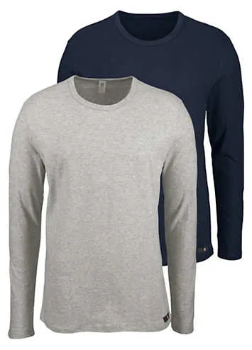 H.I.S Pack of 2 Long Sleeve T-Shirts | Grattan