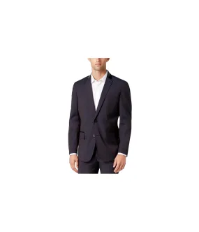 I-N-C Mens Mixed Media Two Button Blazer Jacket