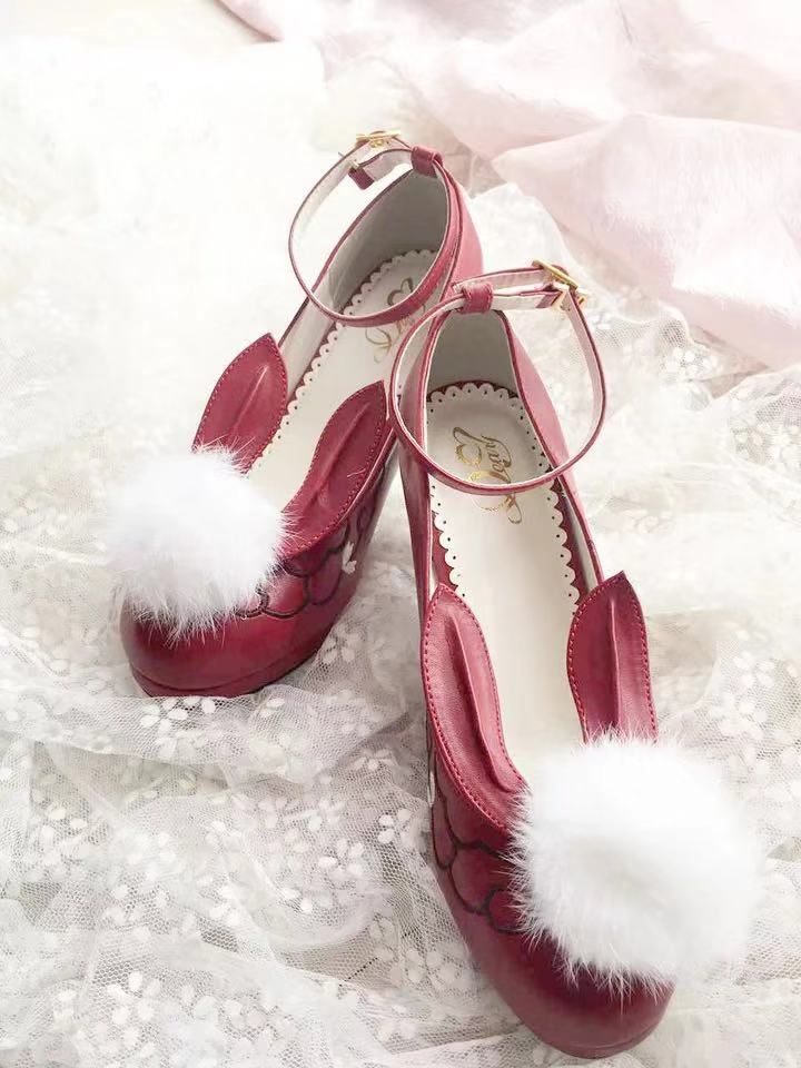 JAPANESE LOLITA CUTE RABBIT EAR SHOES BY50808