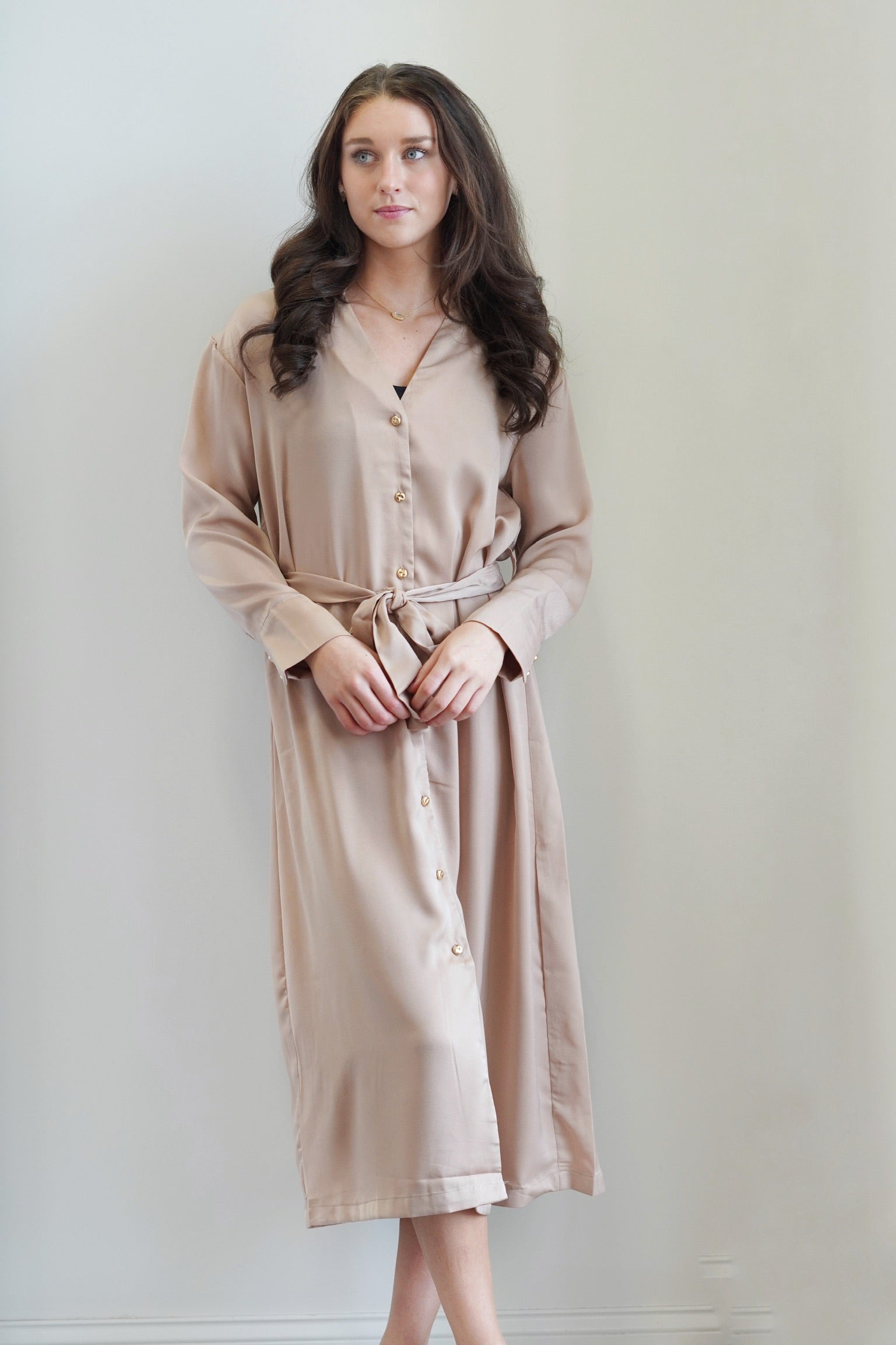 Kay Collared Button Down Maxi Dress