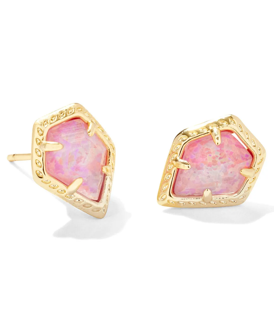 Kendra Scott Framed Tessa Stud Earrings - Iridescent Drusy, Rose Pink OR Light Blue