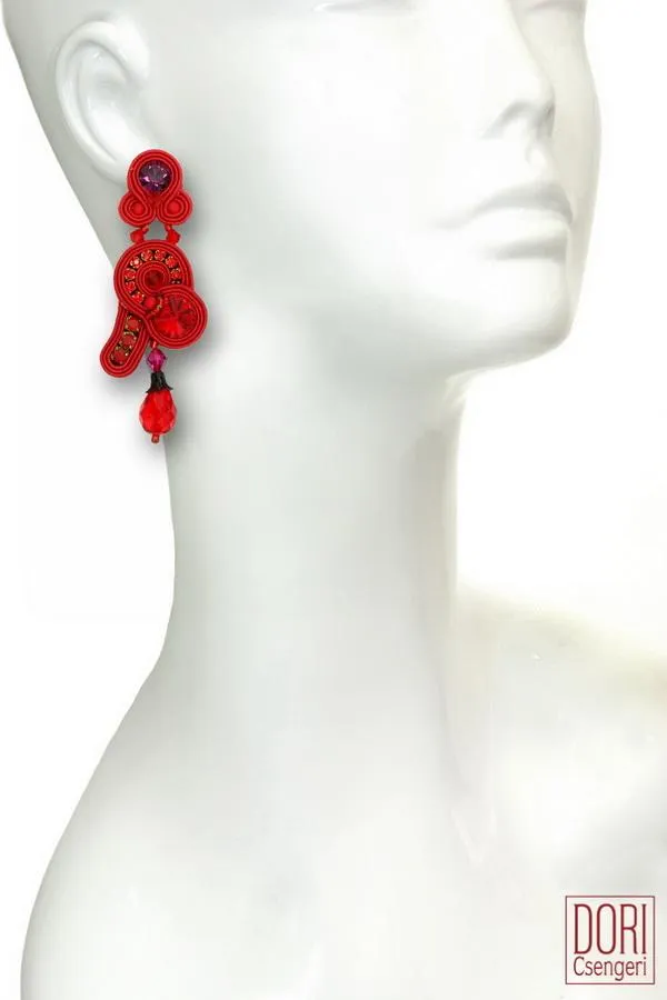 Lipstick Red Hot Earrings