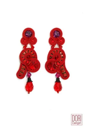 Lipstick Red Hot Earrings