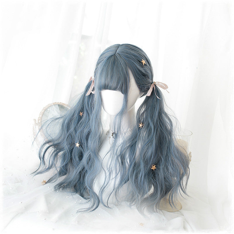 LOLITA GREY BLUE WATERWAVE WIG BY90115