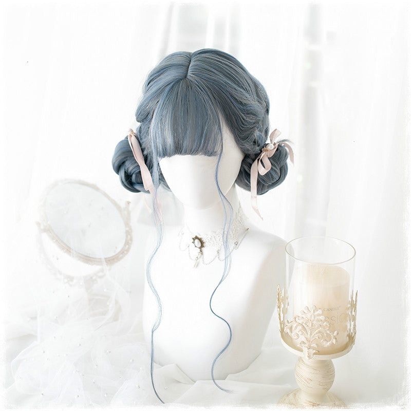 LOLITA GREY BLUE WATERWAVE WIG BY90115